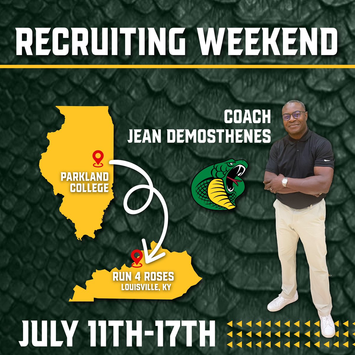 On The Road Looking for Some Future Cobras! 🐍drop your schedule below!  Let’s go!!!