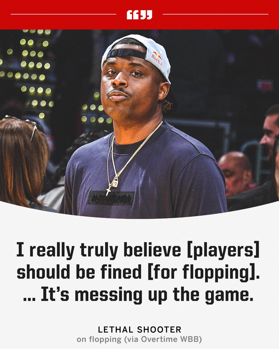 SportsCenter's tweet image. Lethal Shooter gave his take on flopping in the game of basketball.