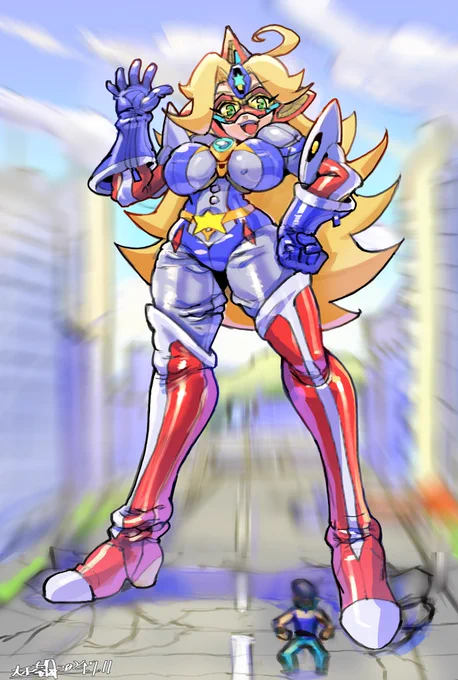 巨大仮面アメリカさん。光の国から来たのかな。 #KamenAmerica#仮面アメリカ 
