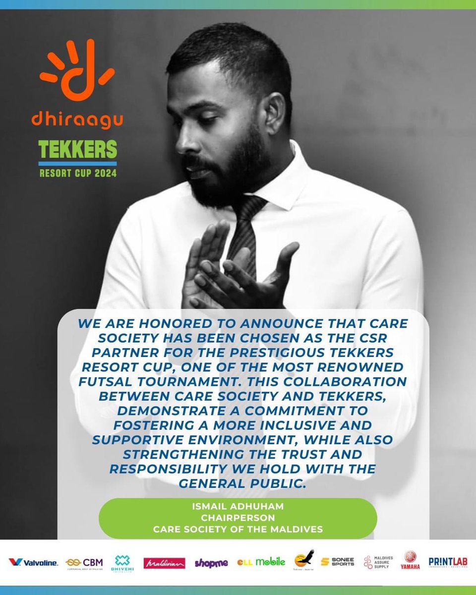 We are honored to be chosen as the CSR partner for the Tekkers Resort Cup Futsal tournament.