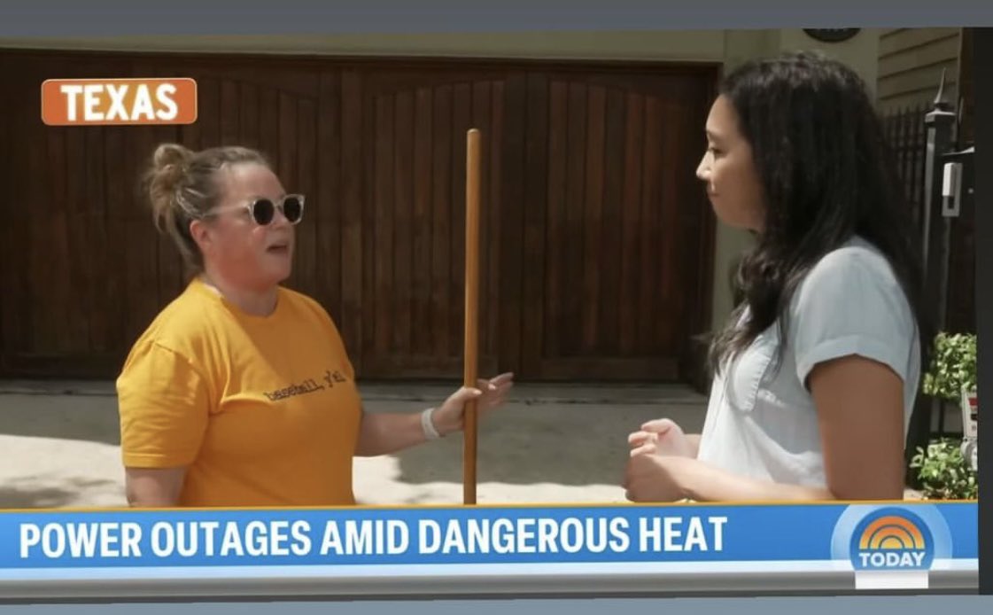Spotted my shirt on the Today Show! If you recognize her, please put me in touch. I want to gift her and replace the shirt she is no doubt sweating through here!