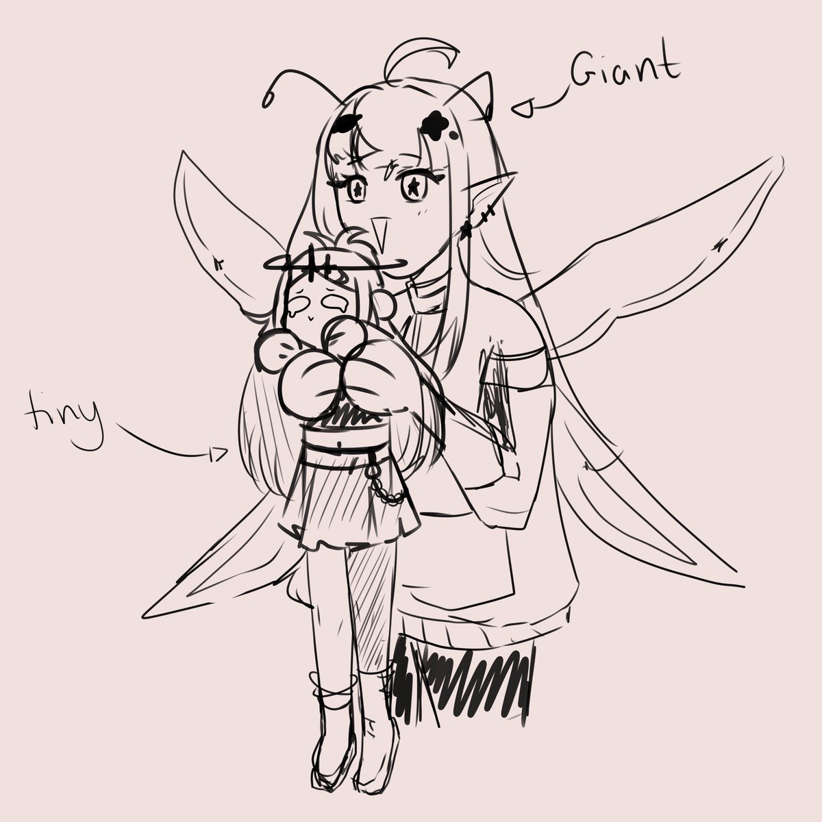 Lemadraws_'s tweet photo. Late night interaction with Cal and how she can easily pick me up- #StarryBugs #LeMuse https://t.co/IUDvdj9FGQ