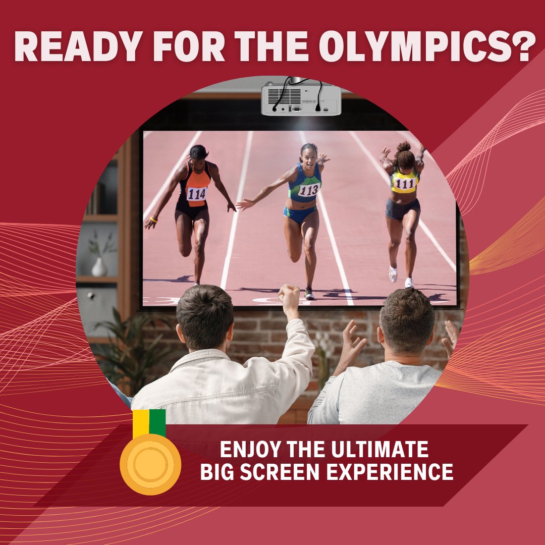 OptomaUSA's tweet image. Don&apos;t miss a single moment of the action! 🏅 Purchase your Optoma projector today and transform your living room into an Olympic arena. 
#OptomaProjector #Olympics #BigScreenExperience #WatchItLive