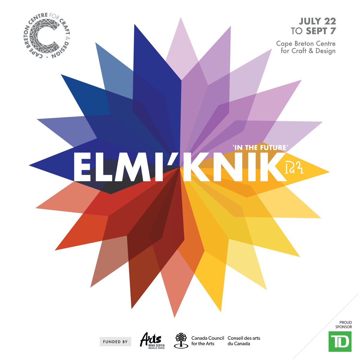 CapeBretonCraft's tweet photo. Unama’ki Cape Breton Centre for Craft &amp; Design is pleased to announce a new exhibition called Elmi’knik (Indigenous Futures).

The exhibition will be on display beginning July 22, 2024. An opening reception with light refreshments will be held in the Loft on July 25, from 5-7pm! https://t.co/CghEJY6SOf