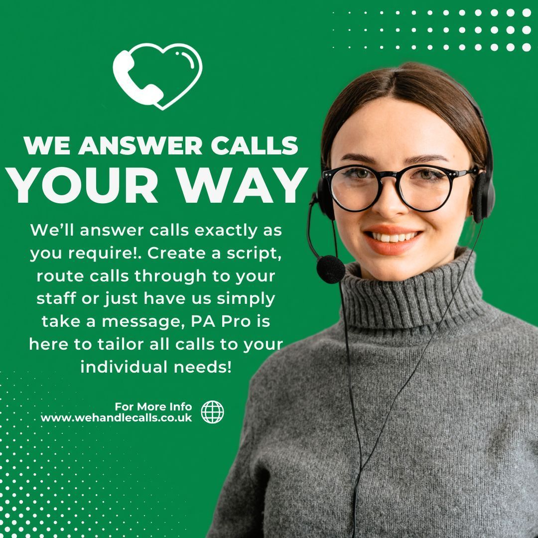 Tailor your calls exactly how YOU want them, our team of UK based call handlers are trained to answer all calls in a way that works EXACTLY for you and your company! Book a discovery call with us today to find out more buff.ly/3wRH8Nm #CallHandling