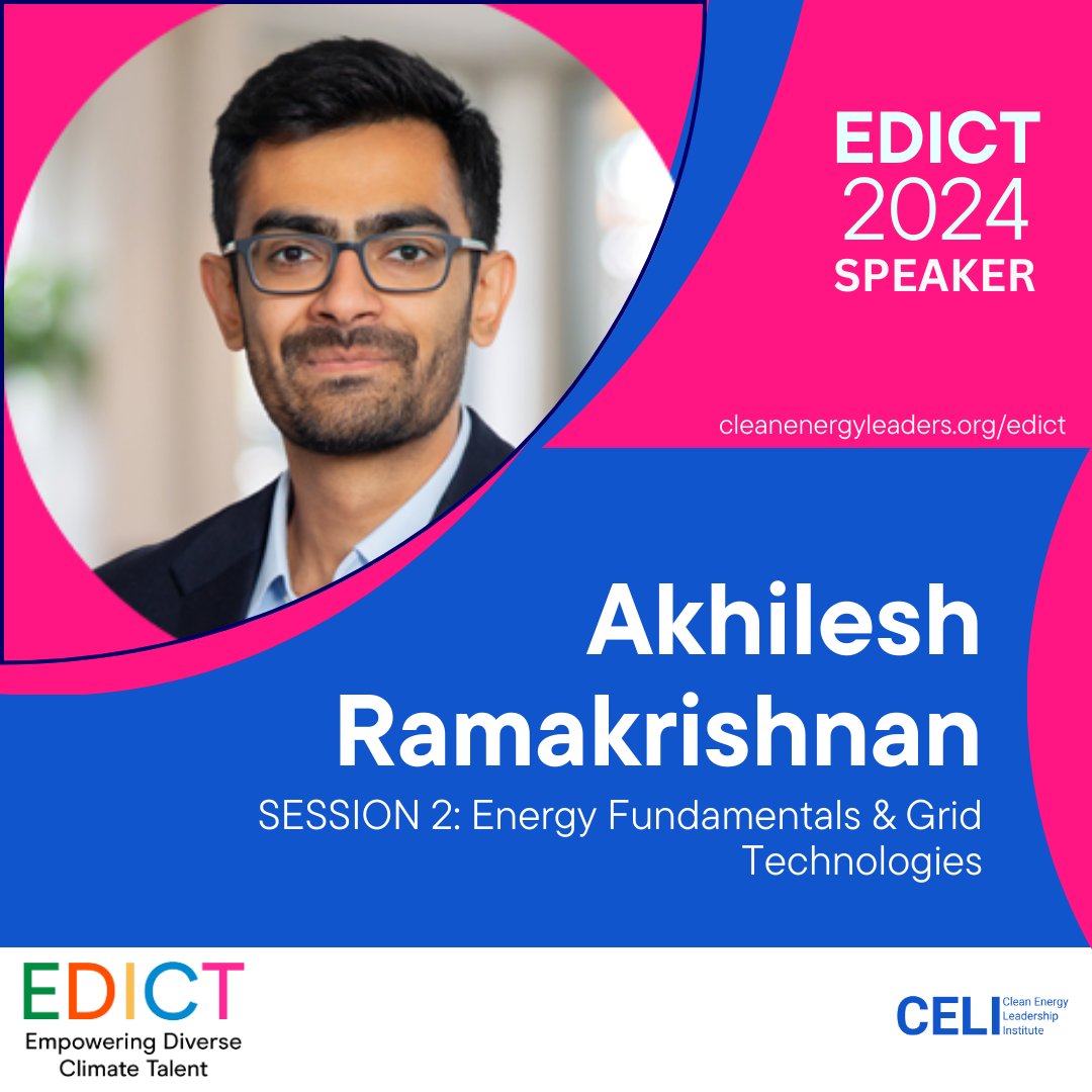 Energy_Leaders's tweet photo. EDICT Interns had the privilege of hearing from Akhilesh Ramakrishnan on the topic of grid technologies and energy fundamentals! Thank you Akhilesh for sharing your time and expertise with the current #EDICT cohort! https://t.co/tZZTKBjB3m
