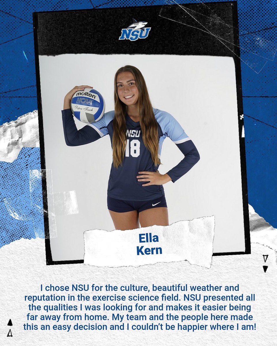NSU_VB's tweet photo. Wisconsin native π§ & sophomore OH/DS Ella Kern shares her #WhyNSU π¦ππ #HungryForMore https://t.co/NMhDXm5X9k