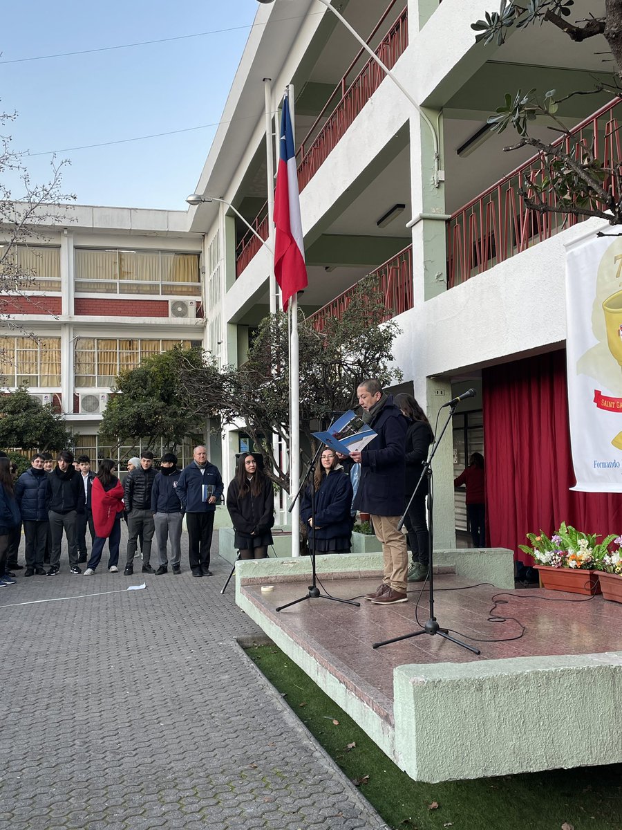 SaintGaspar's tweet photo. El martes 9 de julio, los alumnos y alumnas de I° a IV° Medio participaron de un nuevo Acto Cívico en el cual, además de encomendar este mes a nuestro Patrono San Gaspar, recordamos distintas efemérides. https://t.co/3RVR278fTT