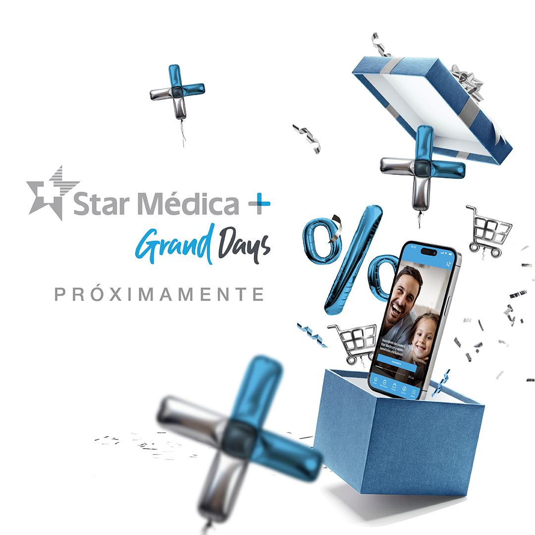 ¡Muy pronto tendremos increíbles descuentos para tu salud y bienestar! 🌟 Permanece atento y asegúrate de tener tu suscripción gratuita a Star Médica+ a través de nuestra tienda en línea en: starmedica.com 📲