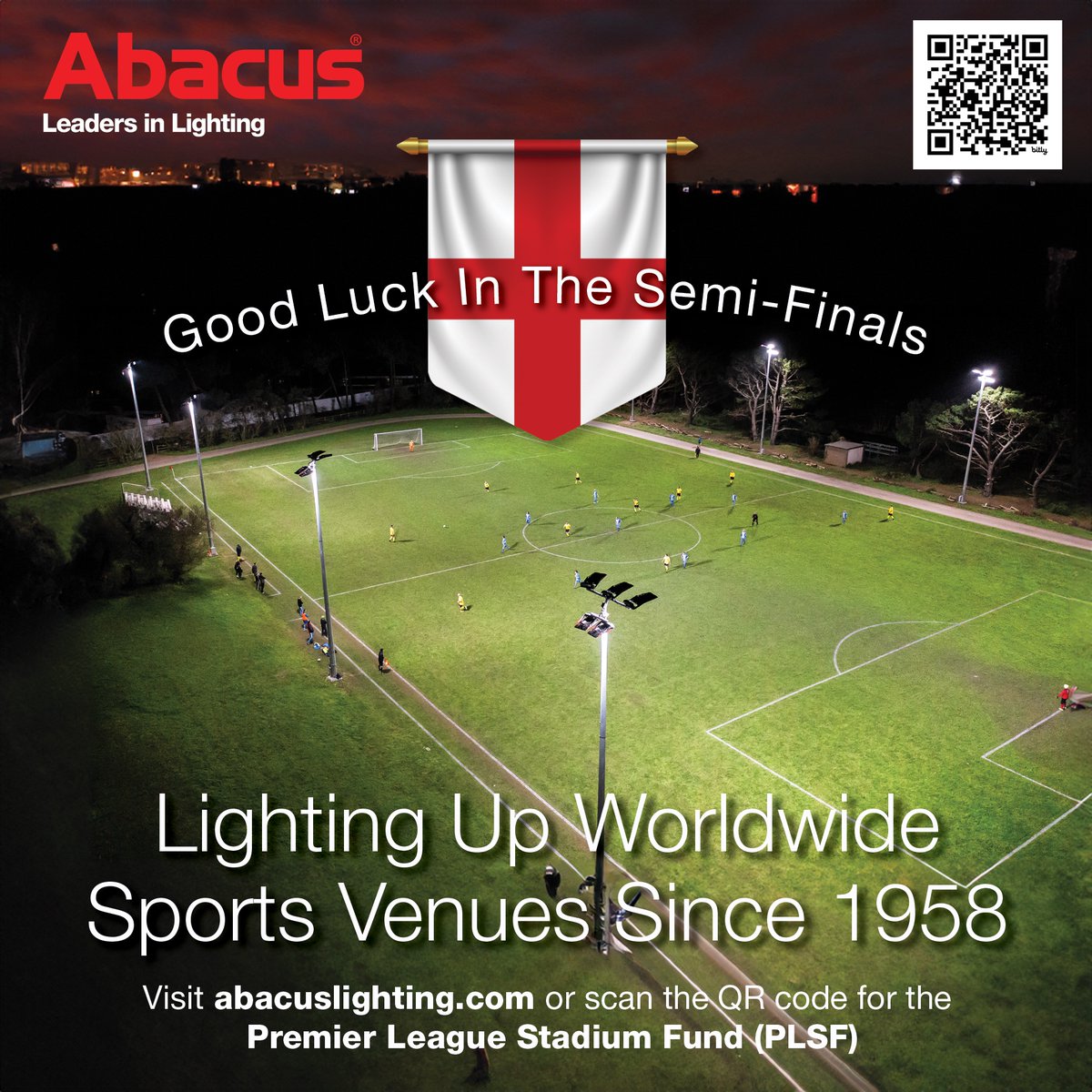 Abacus Lighting (@abacuslighting) on Twitter photo Abacus Lighting ๐งฎ๐กwant to wish England the best of luck in the 2024 Euro semi-final.
The Premier League Stadium Fund (PLSF) - Has selected Abacus Lighting as an approved supplier.
๐ โ bit.ly/PL_LEDFUND
๐ง - info@abacuslighting.com
#PLSF
#AbacusLighting Abacus Lighting ๐งฎ๐กwant to wish England the best of luck in the 2024 Euro semi-final.
The Premier League Stadium Fund (PLSF) - Has selected Abacus Lighting as an approved supplier.
๐ โ bit.ly/PL_LEDFUND
๐ง - info@abacuslighting.com
#PLSF
#AbacusLighting