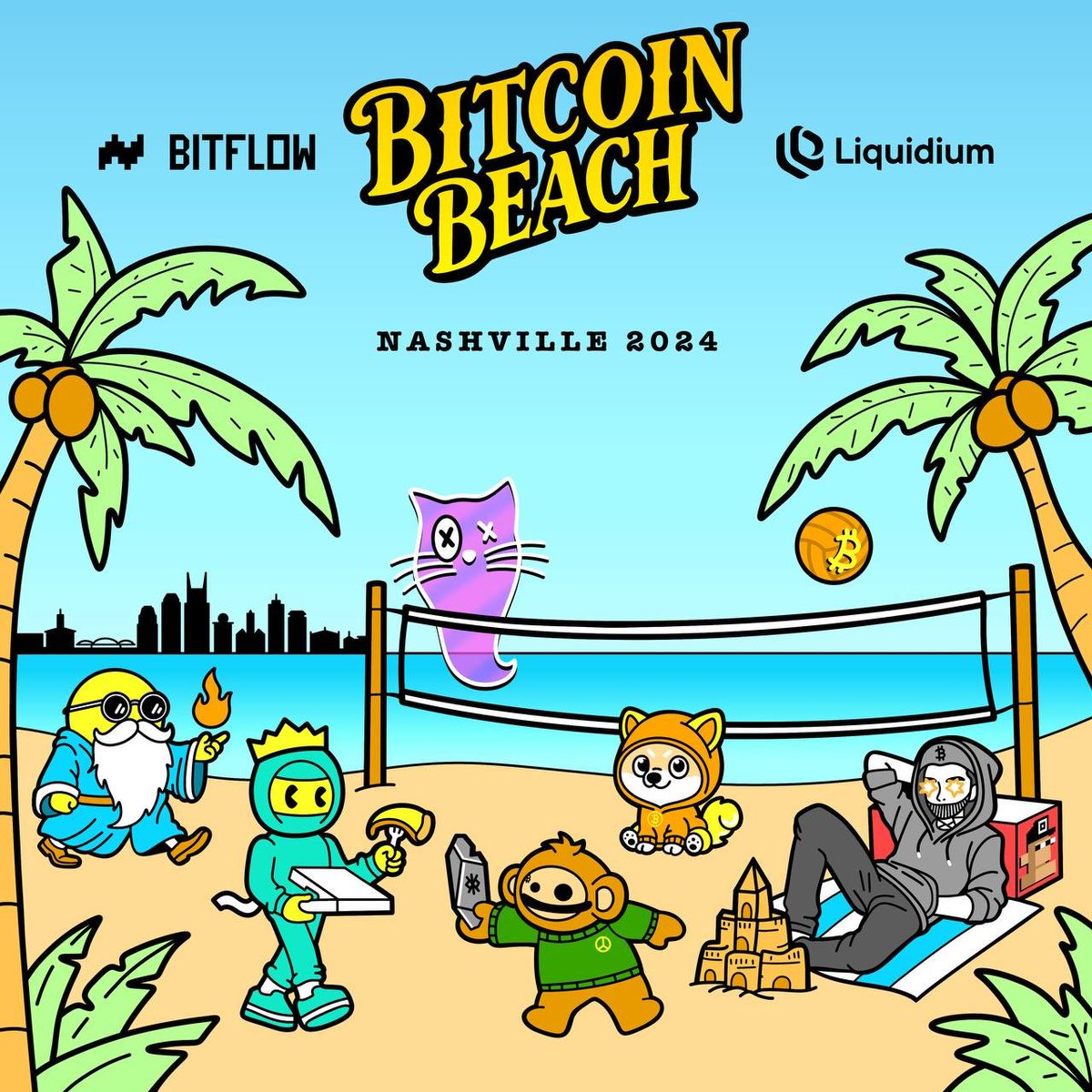 bitflow's tweet photo. @LiquidiumFi and Bitflow are bringing beach vibes to Nashville!🌴🏖️
Join us for a chill day filled with drinks, food, music, volleyball, and games.
Connect with Bitcoiners at Bitcoin Beach in Nashville on Thursday, 07/25!🌊🍹🏐 https://t.co/LPjEOAdd73