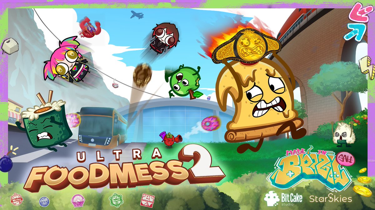 JessiKirby_'s tweet photo. Preparem os lanchinhos, ᵖⁱˣᵉˡamigxs! 👾🥪🧃
A nossa gameplay divertida de #UltraFoodmess2 com o @andysora na #MadeinBrazilSale já está disponível no YouTube 🎮

Conheça mais sobre o game em @UltraFoodmess 🥊🍕

🍿 Link abaixo
#vtuber #vtuberbr #StarSkies #indiegame #indiedev https://t.co/t3bumqXH5f