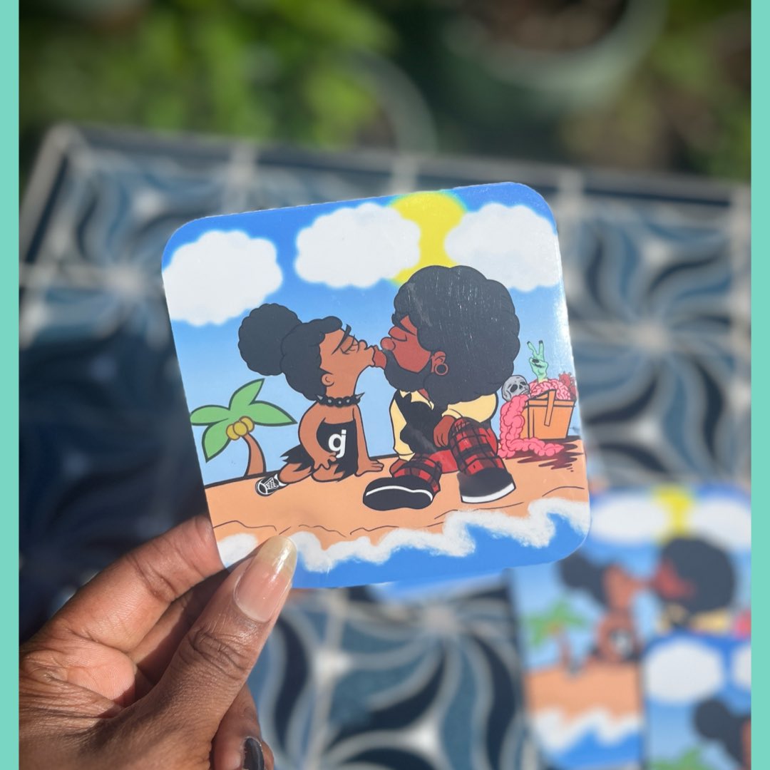amanda_macabre's tweet image. Hey Hey y’all! 🌟 New vinyl stickers featuring "we got the same disorder" are now up on my Etsy store. 🎨✨ Check them out and add some natural beach born killer vibes to your collection. Have a groovy Wednesday! ✌🏾💜 #vinylstickers #etsyfinds #newart