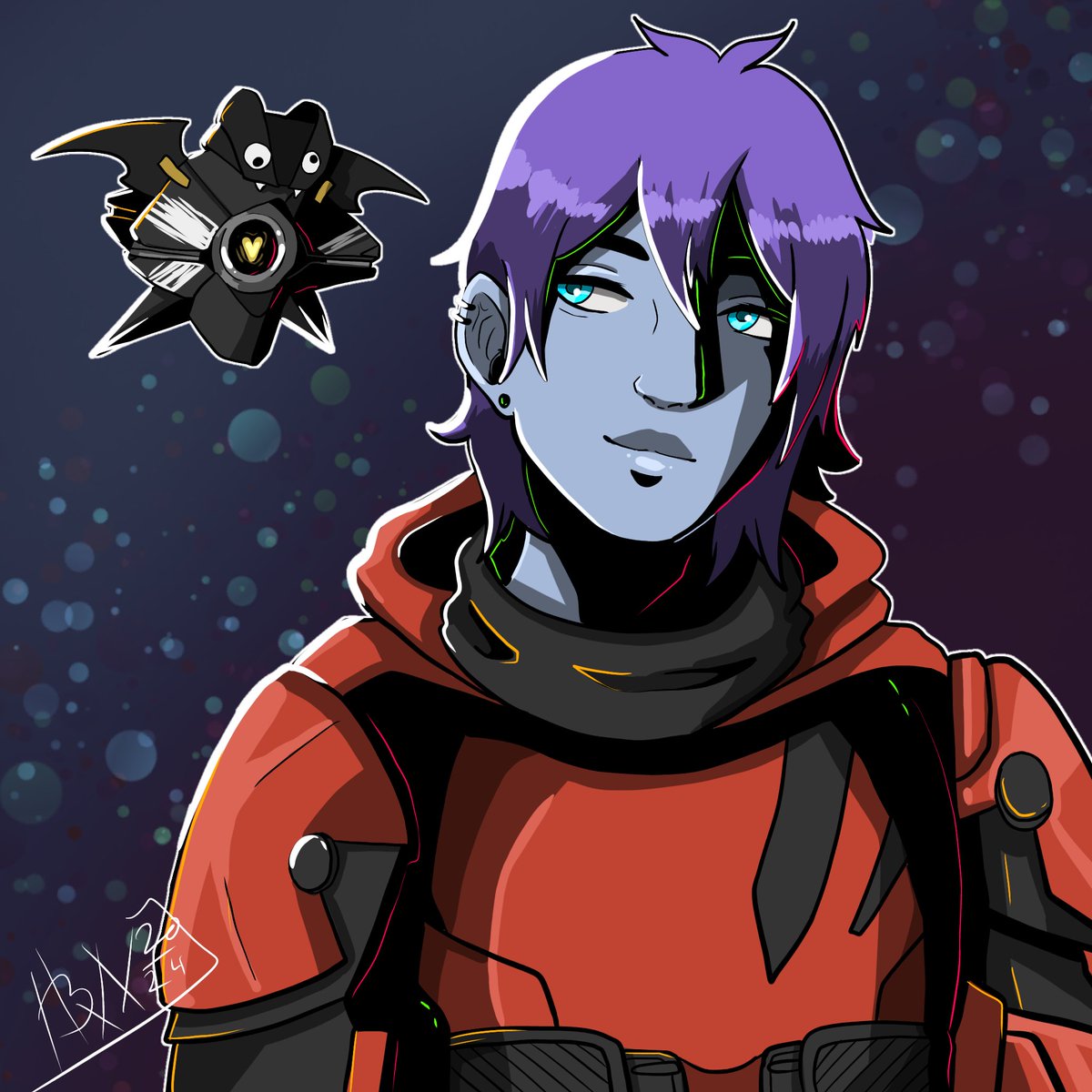 Kieran and their ghost blinx for <a href="/TheAvocadoJam/">TheAvocadoJam</a> ❤🦇
Once again bat ghost my beloved 🤣