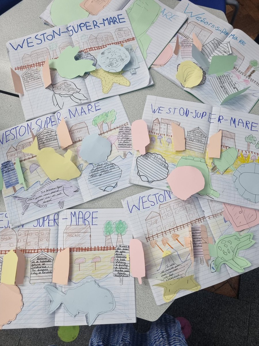Year2ArkVic's tweet photo. Year 2 showcased what they had learnt about Weston-super-Mare this week by creating this amazing 2 page spread full of hidden facts! @arkvicprimary @MrsTwortArkVic @ArkVicCommunity https://t.co/gxbS2ya9d4