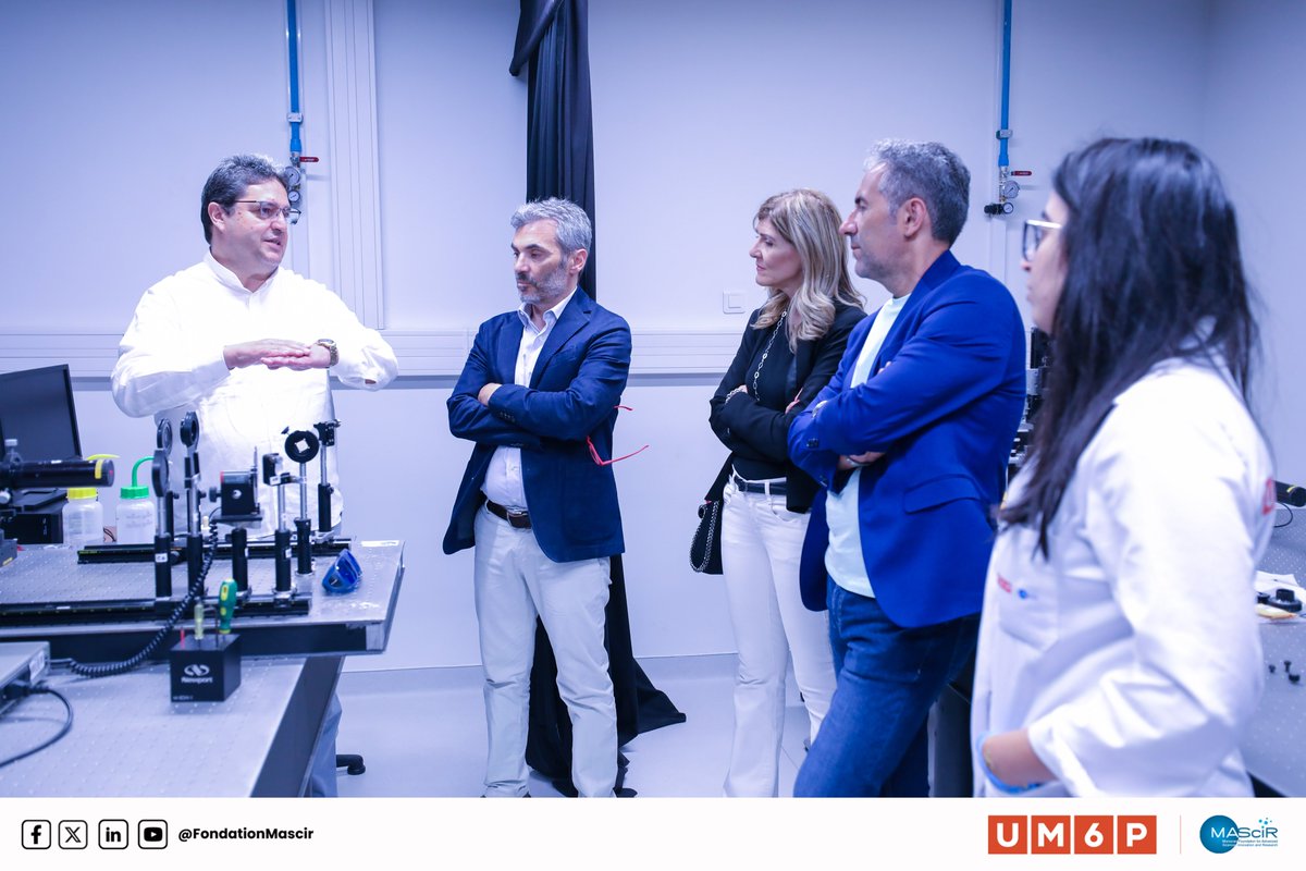 FondationMascir's tweet photo. #MAScIR Foundation welcomed a delegation from the @unisalento and @CNRsocial_ to our @UM6P_Officiel Campus labs! đ€đ
Their visit strengthens our international partnerships in high tech and innovation. đđŹ
#UniversityOfSalento #MAScIR #UM6P #Innovation #ResearchCollaboration https://t.co/PnoAIT3FHn