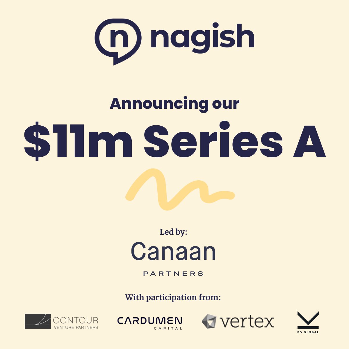 Nagish (@nagish_inc) on Twitter photo We're excited to announce Nagish's $11m Series A! š
With the new funding, we'll raise the bar even further on what's possible with AI-powered communication and expand our reach to make communication accessible for all.
Read the full announcement: nagish.com/post/nagish-ra⦠We're excited to announce Nagish's $11m Series A! š
With the new funding, we'll raise the bar even further on what's possible with AI-powered communication and expand our reach to make communication accessible for all.
Read the full announcement: nagish.com/post/nagish-raā¦