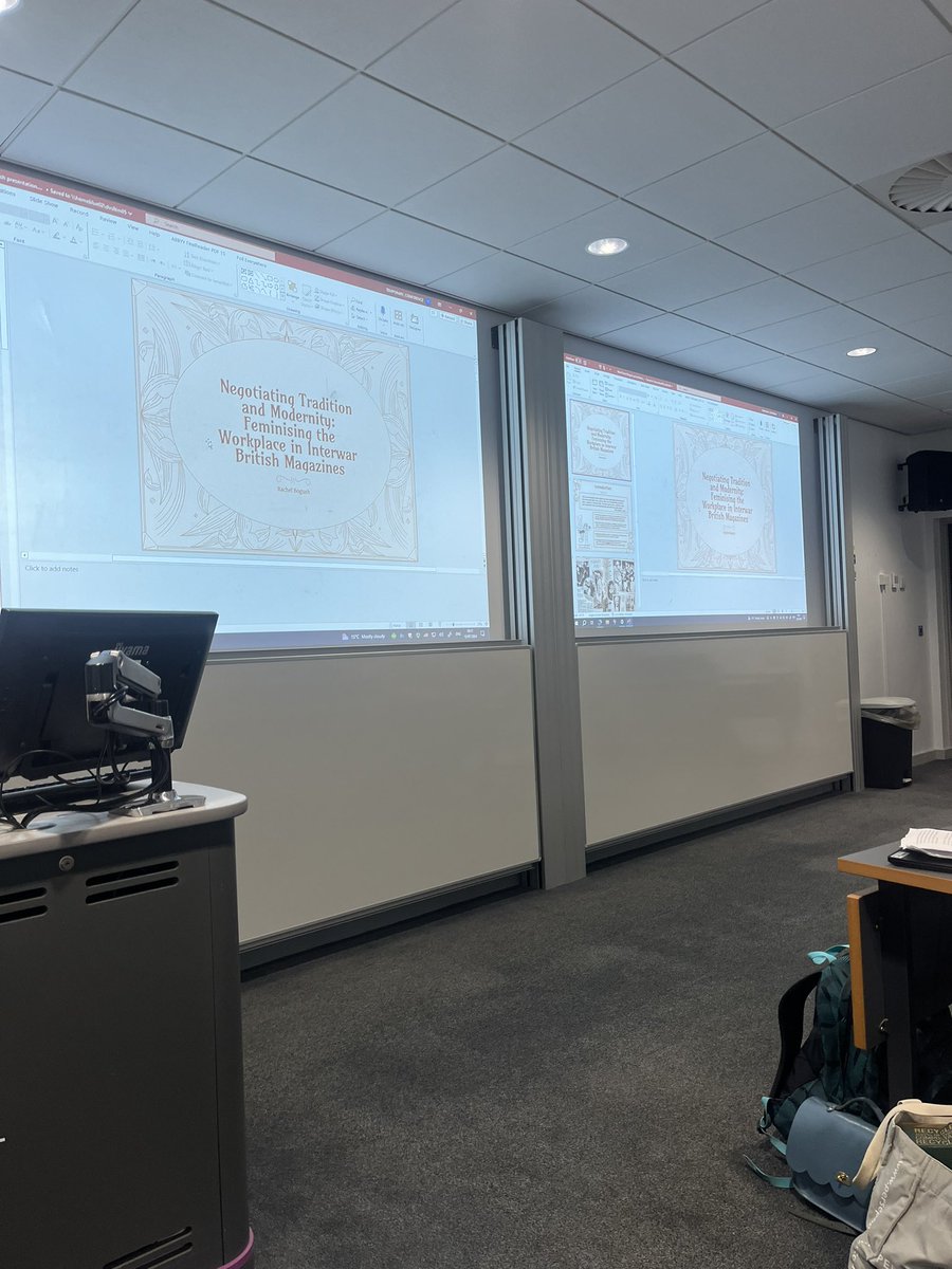 RachelBogush's tweet photo. Such a fun and interesting day presenting my paper about interwar women workers at the @socialhistsoc conference! Met loads of fascinating people with such unique research that I can’t wait to read 👏🏻💪🏼✨ https://t.co/pcBdMdEVr5