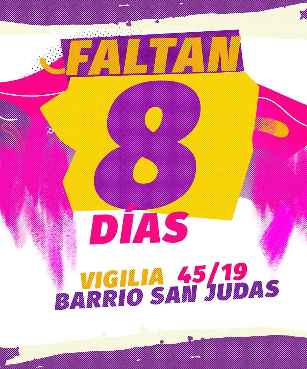 Faltan 8️⃣ días para la #VigiliaSanJudas 🎉💃🕺 en celebración de los 4️⃣5️⃣ aniversario de la Revolución Popular Sandinista ✌️❤️🖤¡Aquí #Nicaragua Libre!

#PLOMO19
#4519LaPatriaLaRevolución