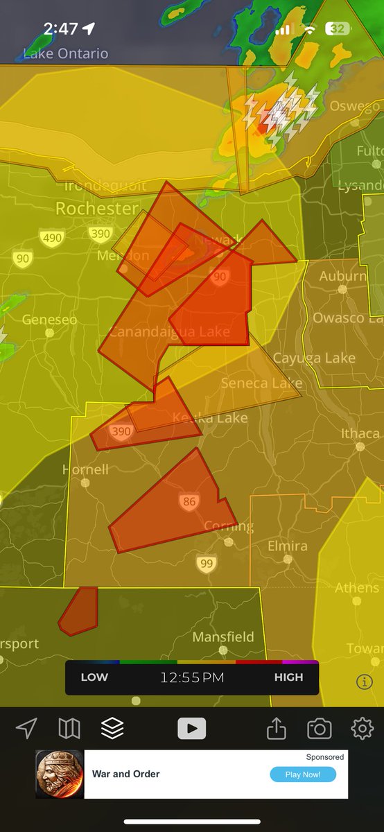 Lots of tornado warnings happening in upstate New York from remnants of Beryl. Be safe out there! Stay indoors on the lowest and inner room without windows. Keep a radio or anyway to listen to warnings with you!! #nywx