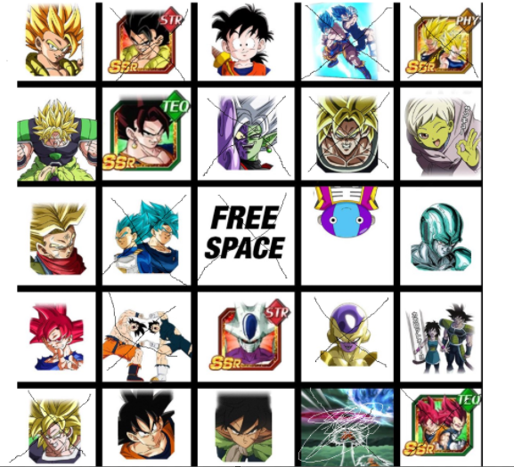 Razz_hull's tweet photo. @John_Joodan  si jammais t'as vu passer le bingo des 9 ans voici pour ma part ce que mes summon ont données (ps chui un gros fan de broly ) https://t.co/kgHLIfyZzG