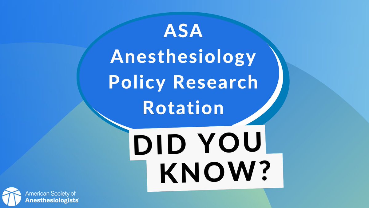Did you know that Resident Scholar applications open next month? All anesthesiology residents who are interested in advocacy and will be a CA-3 or Fellow in the 2025-2026 academic year are encouraged to apply:  ​asahq.org/residentscholar