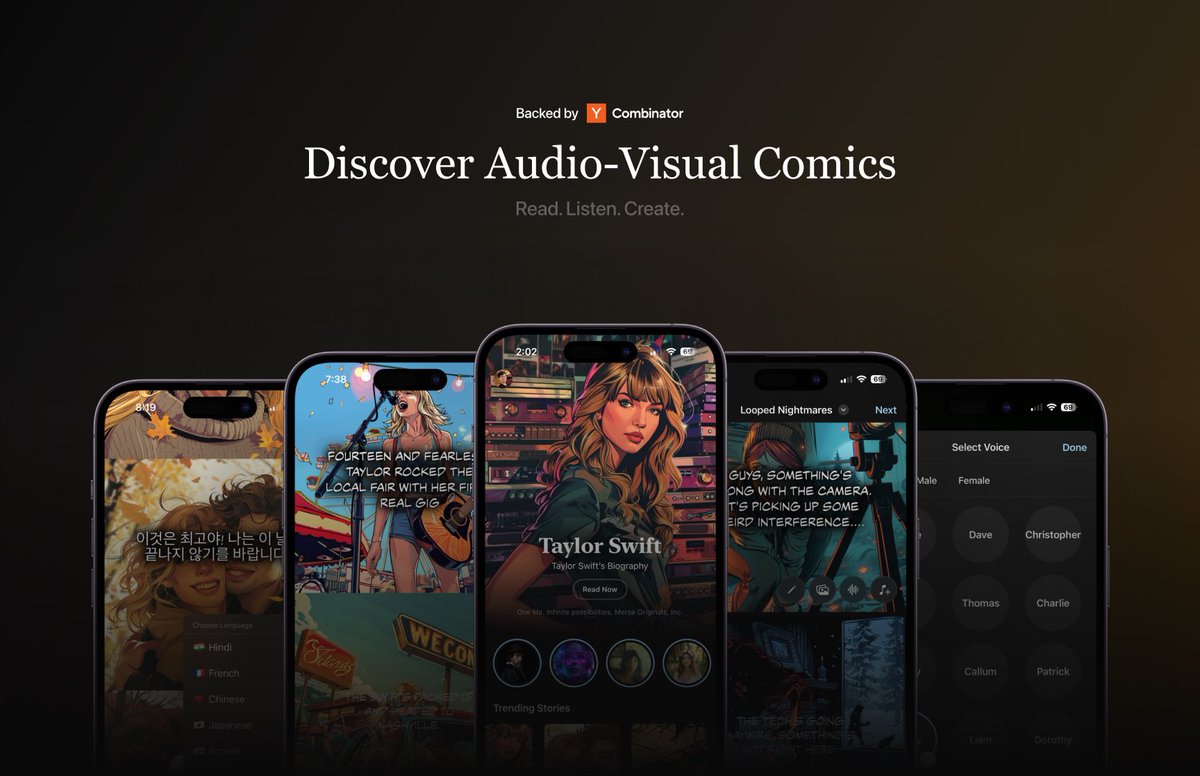 Today we launched Merse: Netflix for audio-visual comics. 

Get the app here: merse.co