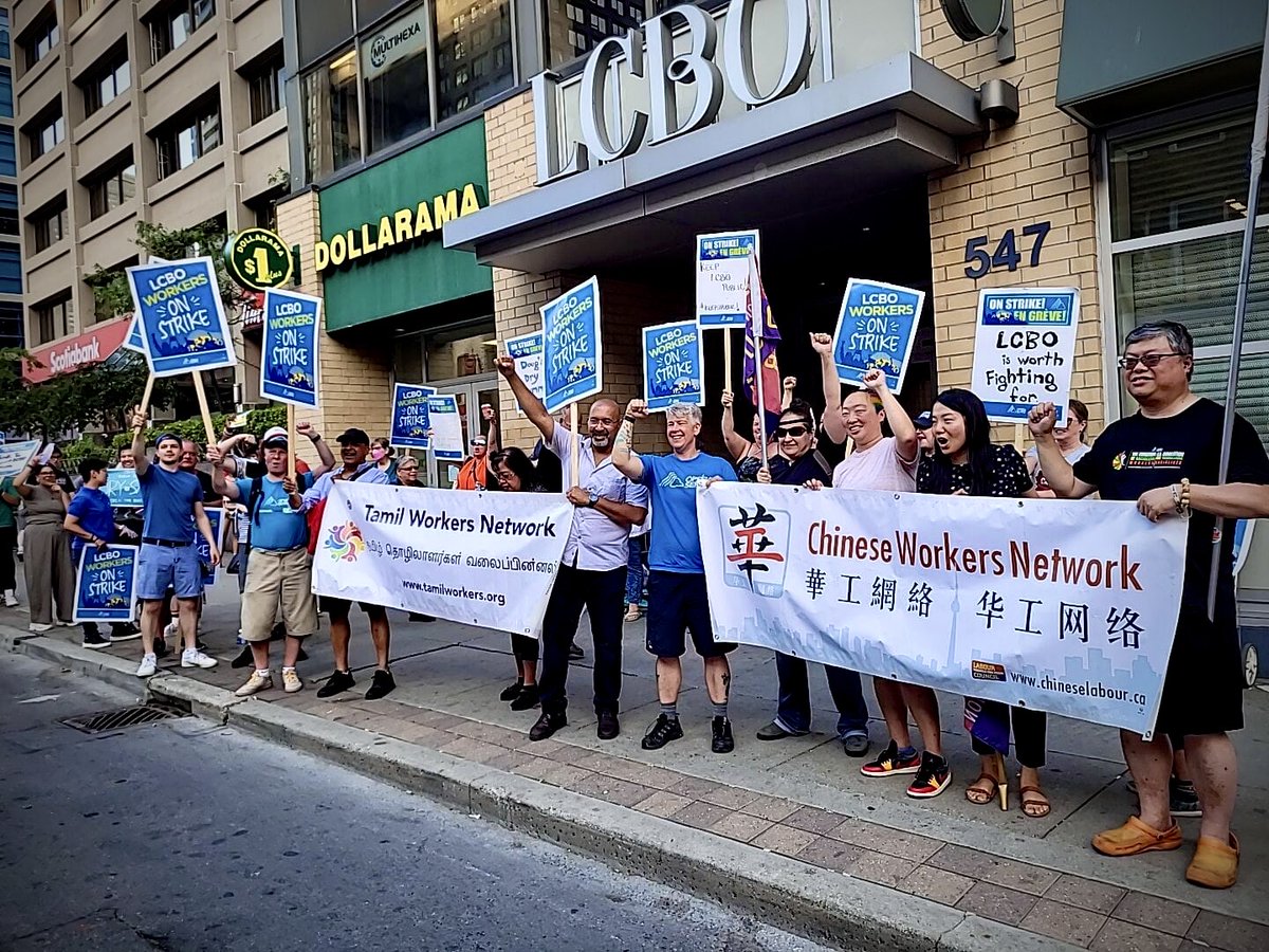 torontolabour's tweet photo. Great turnout yesterday at the Diverse Workers Group rally in solidarity with @OPSEU workers on strike! 

Thank you to @JILLSLASTWORD and @kristynwongtam for showing your solidarity!

Sign the letter and join a picket line near you to support the strike!
https://t.co/fUEV0ZUXAQ https://t.co/oOmrtI996E