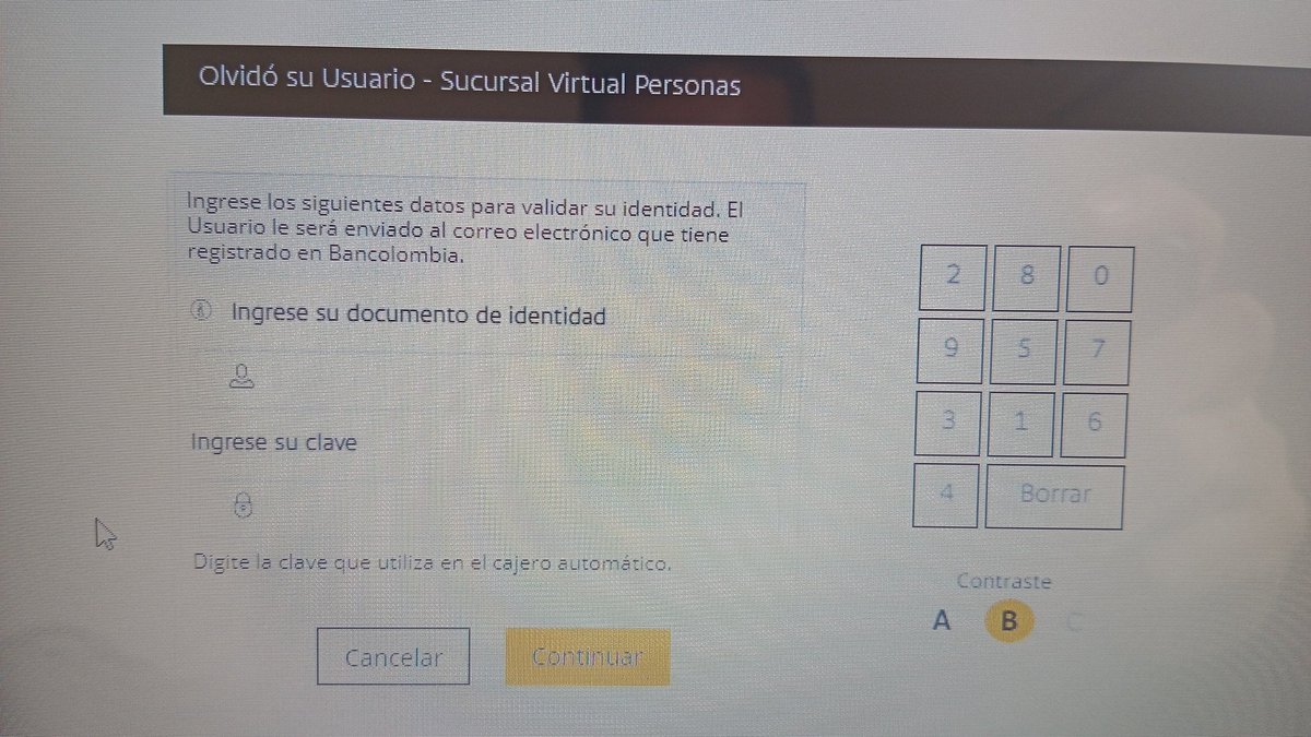 TomRG02's tweet photo. @cesar_penatez @estefierritox Aún si lo tiene configurado. Es tanto como usar el módulo "Olvidó su Usuario" y ya bloquean una cuenta conociendo la CC https://t.co/WWZkHmC8rq