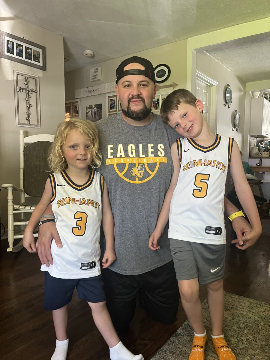 jnewton0729's tweet photo. Best part of camp now is my Little dudes having a blast in the gym and my wife Nikki all in coaching kids up, and my parents, Sis and nephew in the building! It’s a family business! https://t.co/O105ehAIiA