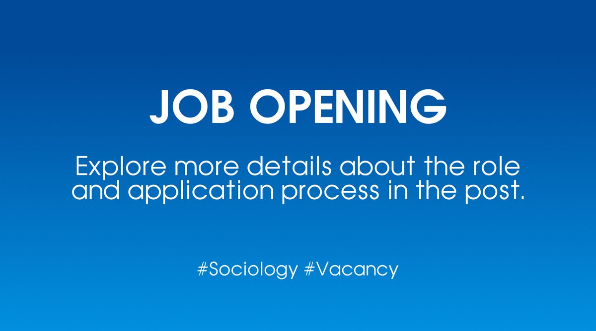 isa_sociology's tweet photo. #JobOpening

ℹ️ Open Rank Professor in Sociology/Environmental Studies @BostonCollege
📍 Morrissey College of Arts &amp; Sciences, Boston College, USA
🗓️ Review of applications will begin on September 15, 2024 &amp; will continue until the position is filled

🔗 https://t.co/IDkJHsO2sF https://t.co/yNRj3V5hhV