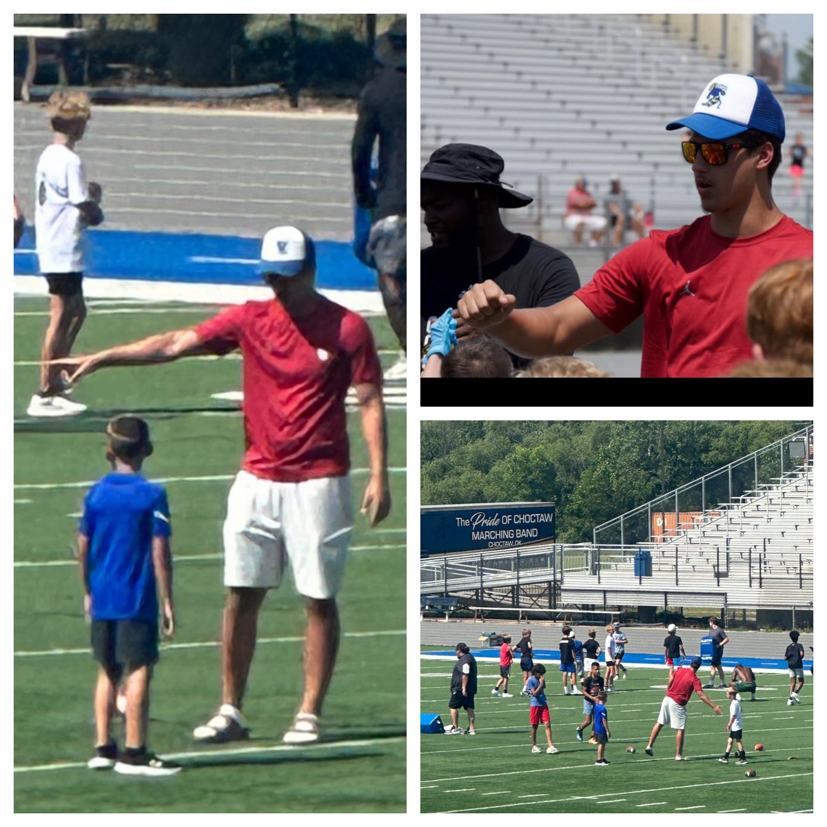 jill82412578's tweet photo. Fun watching my boy do what he loves, leading and teaching the next line of quarterbacks! ❤️ #manofsteele #heartofgold @WaselSteele https://t.co/XXouy0kMSO