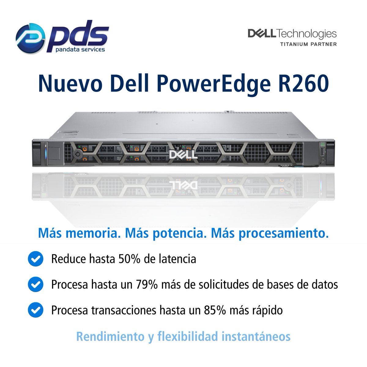 PandataServices's tweet photo. El nuevo #PowerEdge R260 de @DellTech llegó a impulsar la productividad y el rendimiento de tu entorno digital 📈🚀 https://t.co/H36hSrJMy1