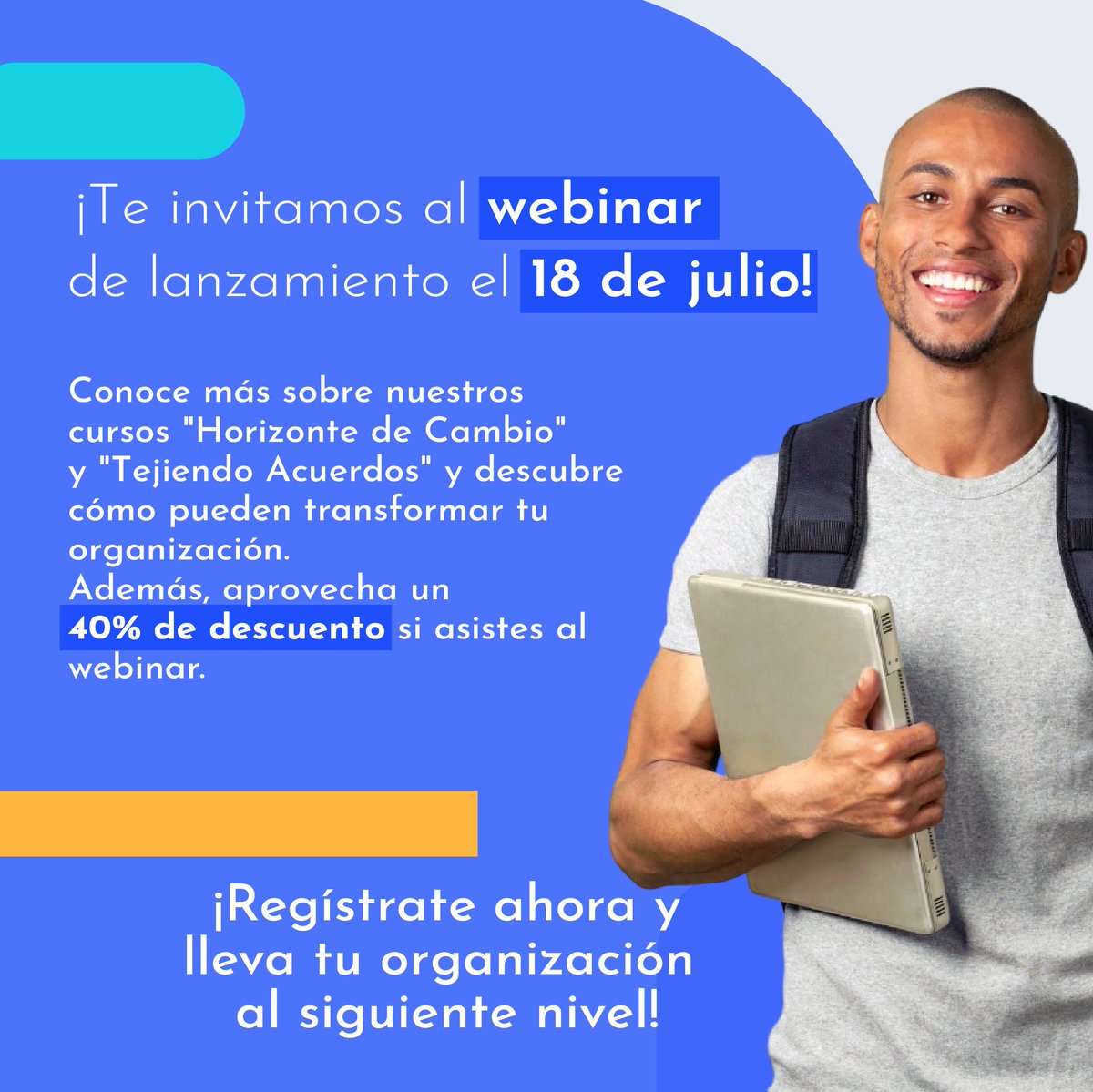 El4DEV_'s tweet image. 🌟 Próximo lanzamiento: Webinar el 18 de julio 🎓 Cursos: &quot;Horizonte de Cambio&quot; y &quot;Tejiendo Acuerdos&quot; 💡 Descuento del 40% asistiendo al webinar.

🔗 ¡Regístrate ahora y lleva tu liderazgo al siguiente nivel!
us06web.zoom.us/meeting/regist…

Colab Ethikos Global
ethikosglobal.com