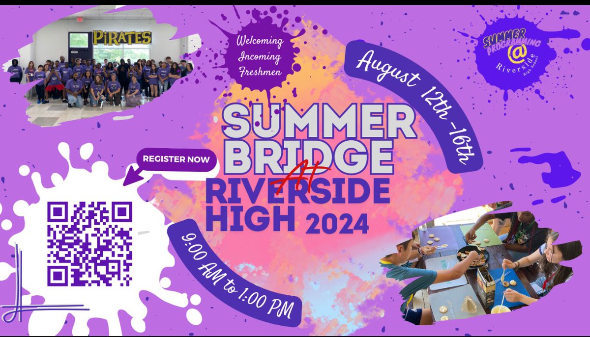 Attention::: Incoming Freshman!!!

All incoming freshmen students are invited to join us for the Riverside High School Summer Bridge Program. 
. bit.ly/summerbridge24…