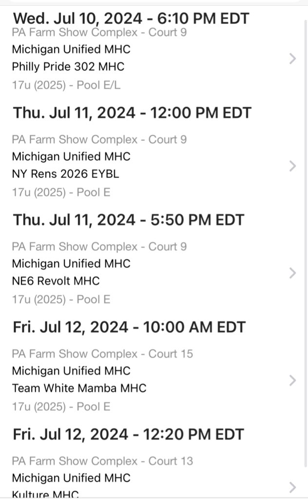 Dee_Rossell3's tweet photo. My Schedule for the Made Hoops Summer Live in Harrisburg, PA. https://t.co/HPARQtA5js