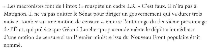 NBuffenoir's tweet photo. @NathalieSchuck @LePoint "Larcher proposera le dépôt d'une motion de censure" dit l'article. Mais la Constitution ne lui permet nullement de le faire... @NathalieSchuck https://t.co/r5tcIVIjMy