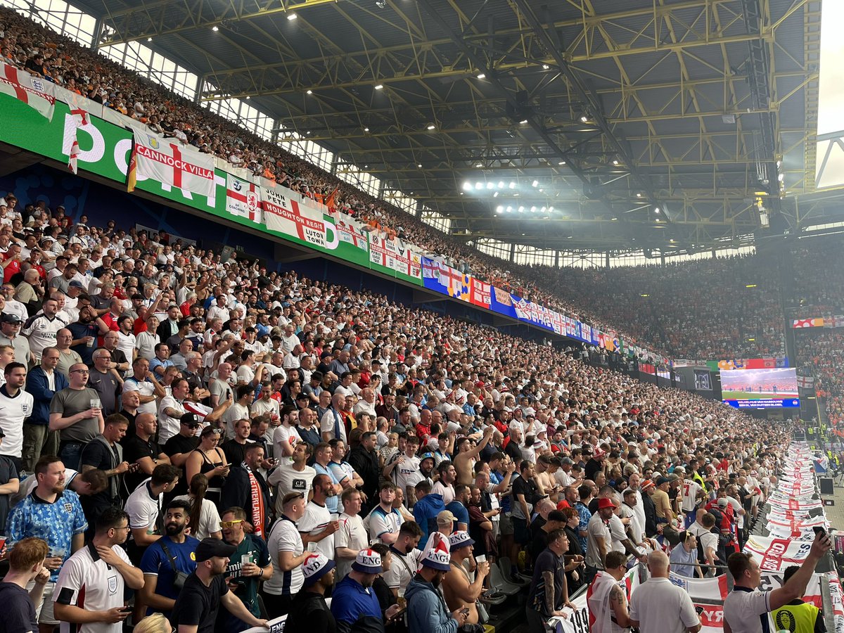 FansEurope's tweet photo. ￼ ￼🇳🇱🆚🏴󠁧󠁢󠁥󠁮󠁧󠁿 We're in Dortmund to observe tonight's semi-final #NED v #ENG.
 
📩 If you are attending and would like to share your experience or if you encounter any issues (ticketing, security, concessions, etc.), let us know via DM or info[at]https://t.co/zq9BtyHIqQ #EURO2024 https://t.co/LBHkCFlgJe