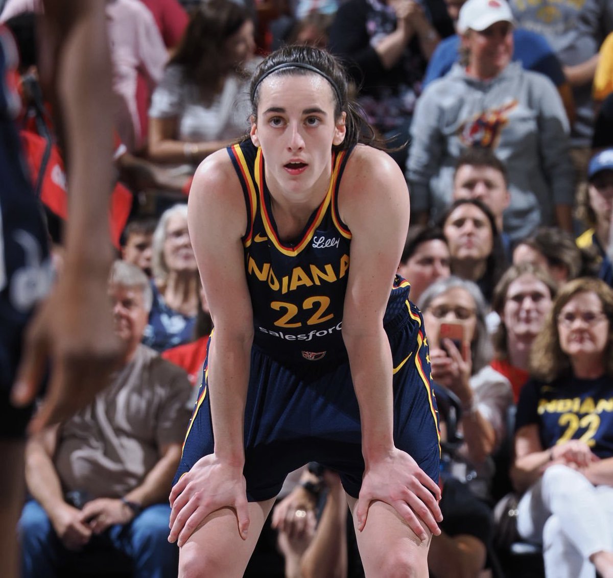 CClarkReport's tweet image. There is 1 player in #WNBA history who has recorded the following stats in a single season:
381 Points
175 Assists
136 Rebounds
65 3PT made
35 Steals
20 Blocks

Her name is Caitlin Clark, and she still has 17 games left in the season