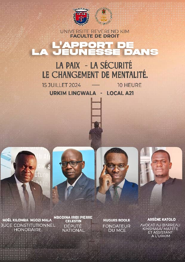La jeunesse, en tant que force consciente et dynamique de notre nation, joue un rôle essentiel dans la promotion de la paix, de la sécurité et du changement de mentalité. Cette perspective sera explorée lors de la conférence organisée par la Faculté de Droit de l'Urkim.
