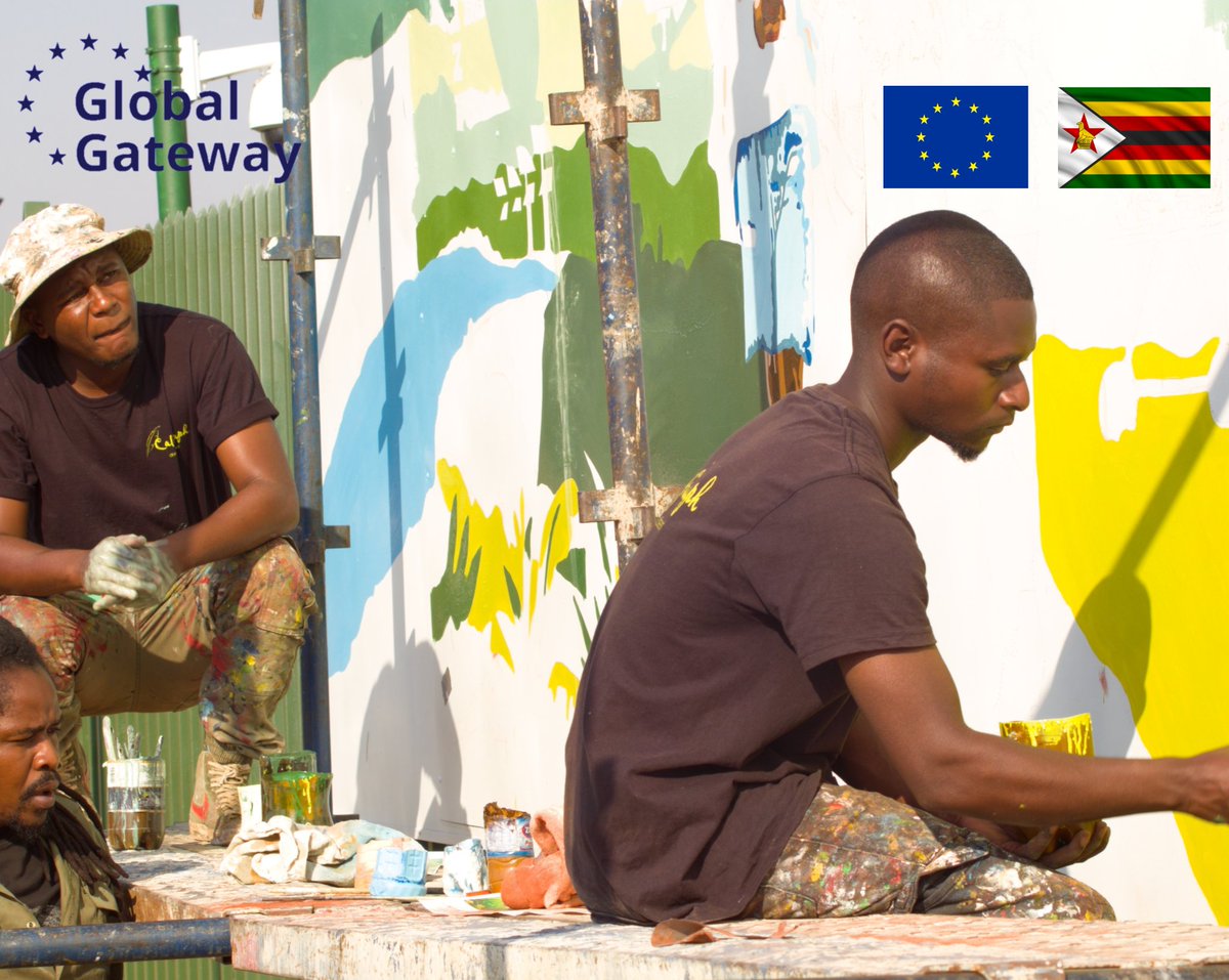 CaliGrph's tweet photo. Day 2 went something like this as we continue creating with the πͺπΊEU in Zimbabwe!
#Silani #Tinemi #EUwithYou #GlobalGateway @euinzim
#WeareCaliGraph #muralists #collaborations
π· @AliShotit https://t.co/mAe7ASFvIy
