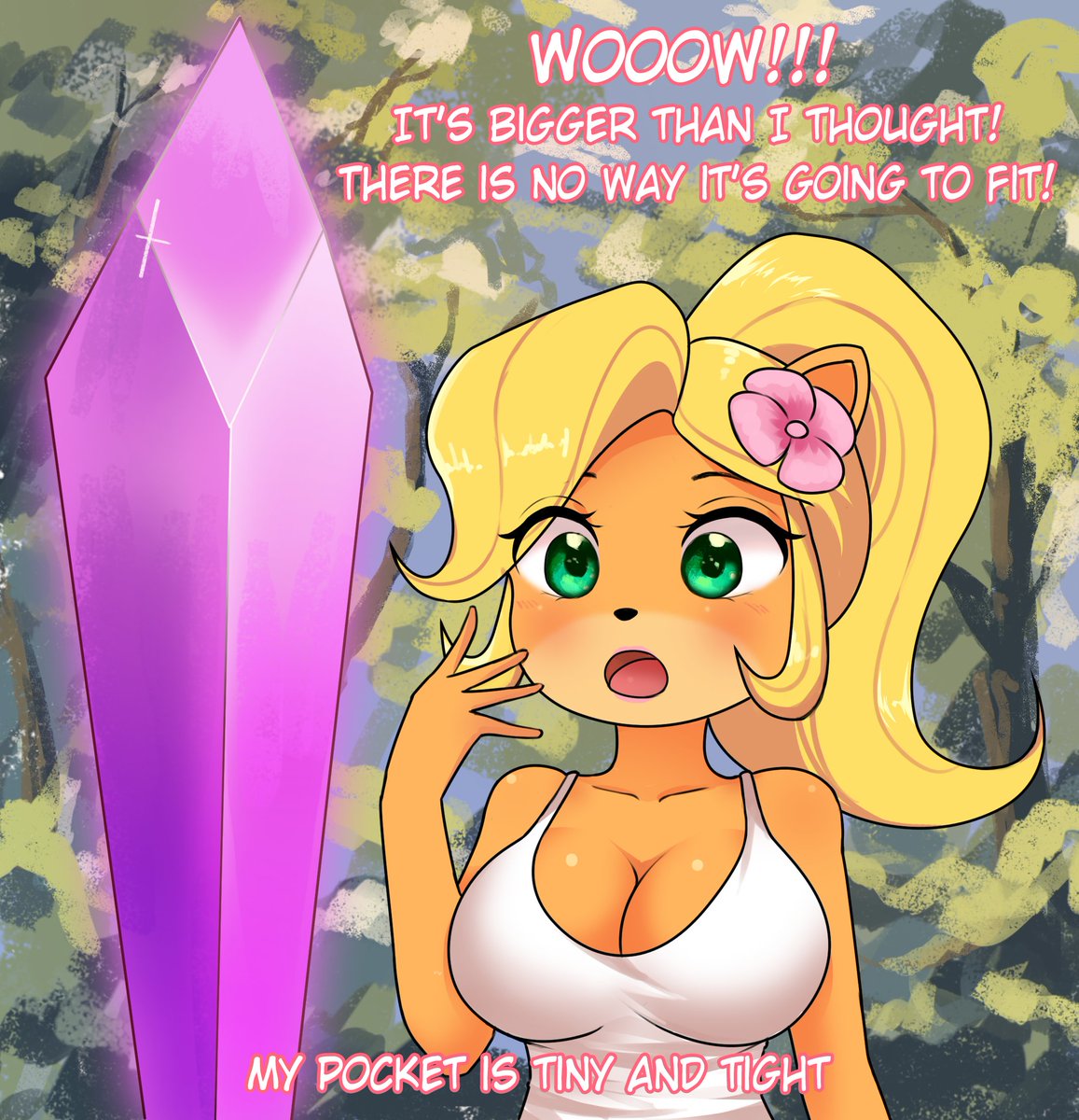 G_ohhhhhhh's tweet photo. Poor Coco, too big for her tiny and tight "pocket"
#CocoBandicoot #Coco_Bandicoot #CocoBandiccot #Coco_Bandiccot #Crash_Bandicoot #CrashBandicoot #crashbandicootfanart #ココ・バンディクー #クラッシュバンディク
Artist: Anonymous https://t.co/BbpIZMdv19