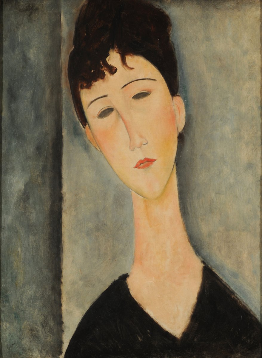 BellasArtesAR's tweet photo. A 140 años de su nacimiento, recordamos al pintor y escultor italiano Amedeo Modigliani. Dos de sus obras maestras pertenecientes a la colección del Museo ‒“Figura de mujer” y “Buste de femme”‒ pueden verse siempre en la sala 25 del primer piso. https://t.co/eGLfPeGpPc