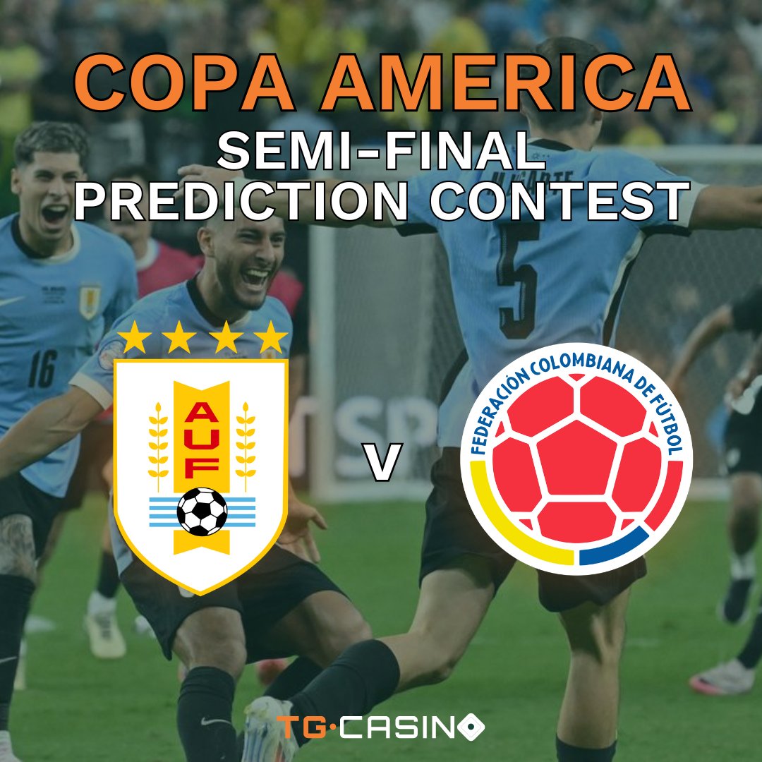 TGCasino_'s tweet photo. Uruguay overcame the odds to beat Brazil and make it to the semis. Now it's your turn to win $200 👀 

Just comment with either 🇺🇾 or 🇨🇴

How to enter:
1⃣ Follow @TGCasino_
2⃣ RT + like this post
3⃣ Drop your predictions in the comments👇

Good luck! https://t.co/nWpnLQYoqO