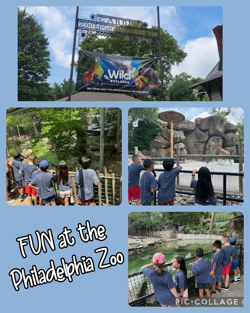 MissMcEleneyK's tweet photo. We had a FUN field trip @CherryHillSACC Camp
visiting the Philadelphia Zoo! 🦁🦜🦒🐧🦏 #WEareCHPS #makingmemories #summercamp https://t.co/FYax28oY8Y