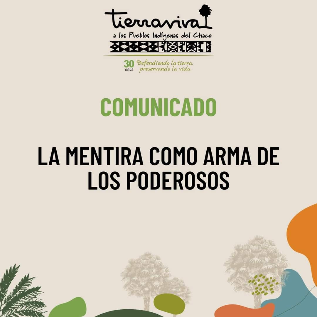 Tierraviva_Py's tweet photo. El intento de desalentar y criminalizar las acciones de la sociedad civil por parte de los sectores de poder ha quedado en evidencia, una vez más, con este proyecto de ley y con su campaña de mentiras y discursos de odio.

Leer más en https://t.co/fwarbPyqCT https://t.co/viyMNxtwwn