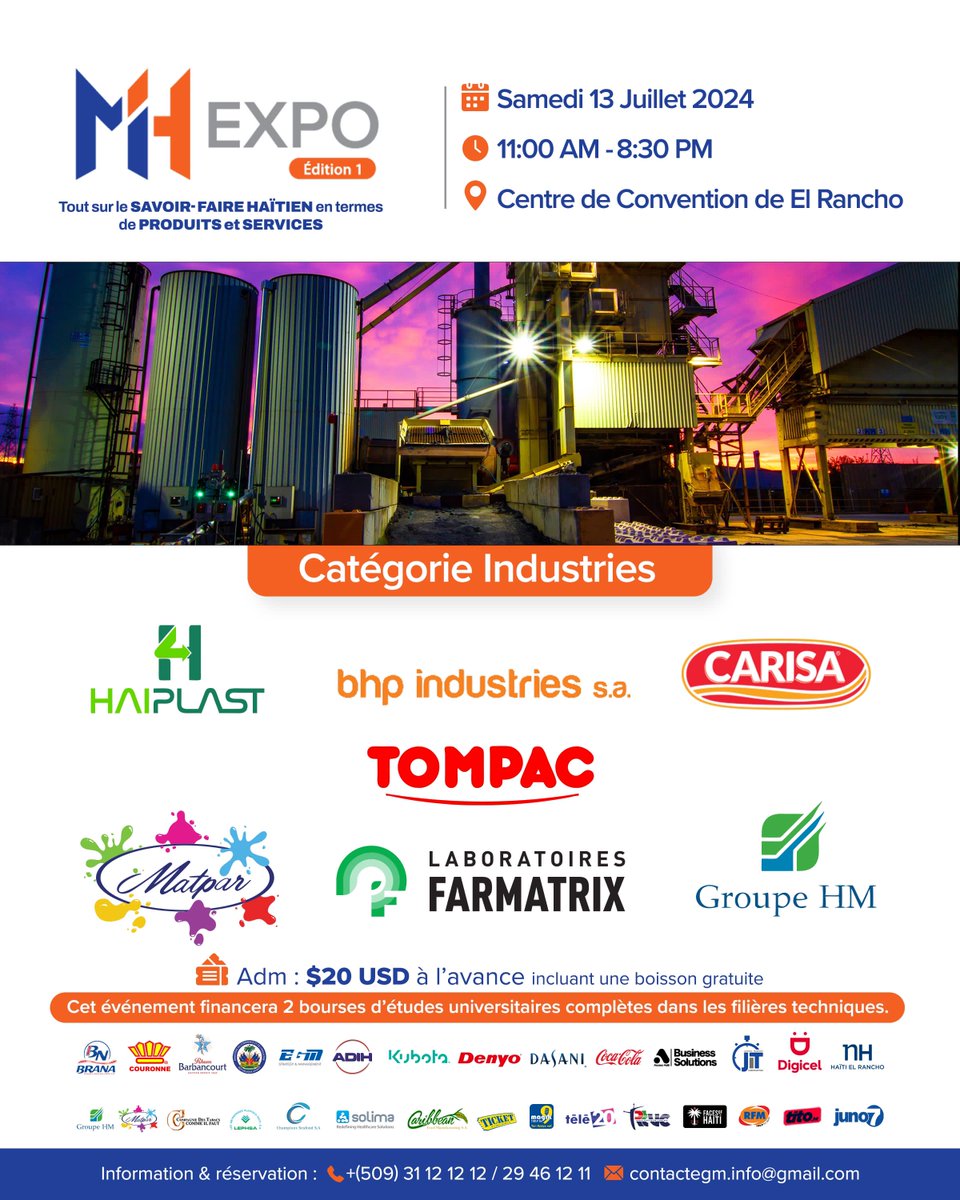 À la rencontre des Exposants : Catégorie Industries
•
Découvrez nos exposants au Made In Haiti Expo avec leur large gamme de produits locaux et services uniques. Ne manquez pas cette occasion exceptionnelle d'explorer le savoir-faire haïtien !
.
.
#MadeInHaitiExpo #Exposants