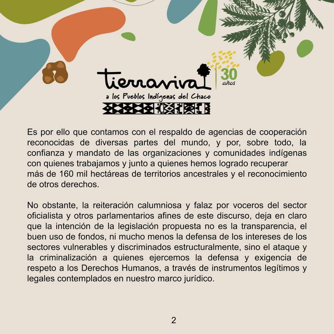 Tierraviva_Py's tweet photo. Comunicado de la Organización Tierraviva

LA MENTIRA COMO ARMA DE LOS PODEROSOS

@Codehupy99 @DiakoniaLA @CorteIDH @TinkerFdn @RELE_CIDH @ABCDigital @Telefuturo https://t.co/U3MIla0tOY