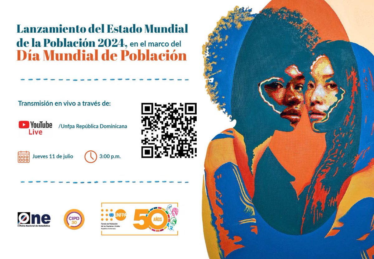 UNFPA_RD's tweet photo. ¡Participa!
🗓 11 de julio
🕐 3:00 p. m.
📍Transmisión en vivo por el canal de YouTube de #UNFPARD 👈
#XCNPV
#DíaMundialdelaPoblación
#CIPD30
@ONERD_ https://t.co/2YP88fZEdO