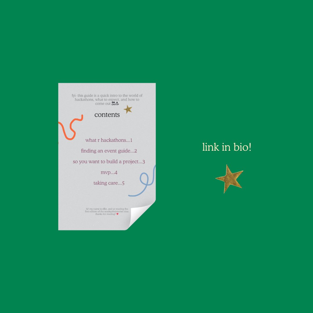 I’ve been to over 40+ hackathons since 2020, so i made my first zine to guide anyone who’s interested and wants to be successful at one!! take a read here: issuu.com/exrlla/docs/zi…